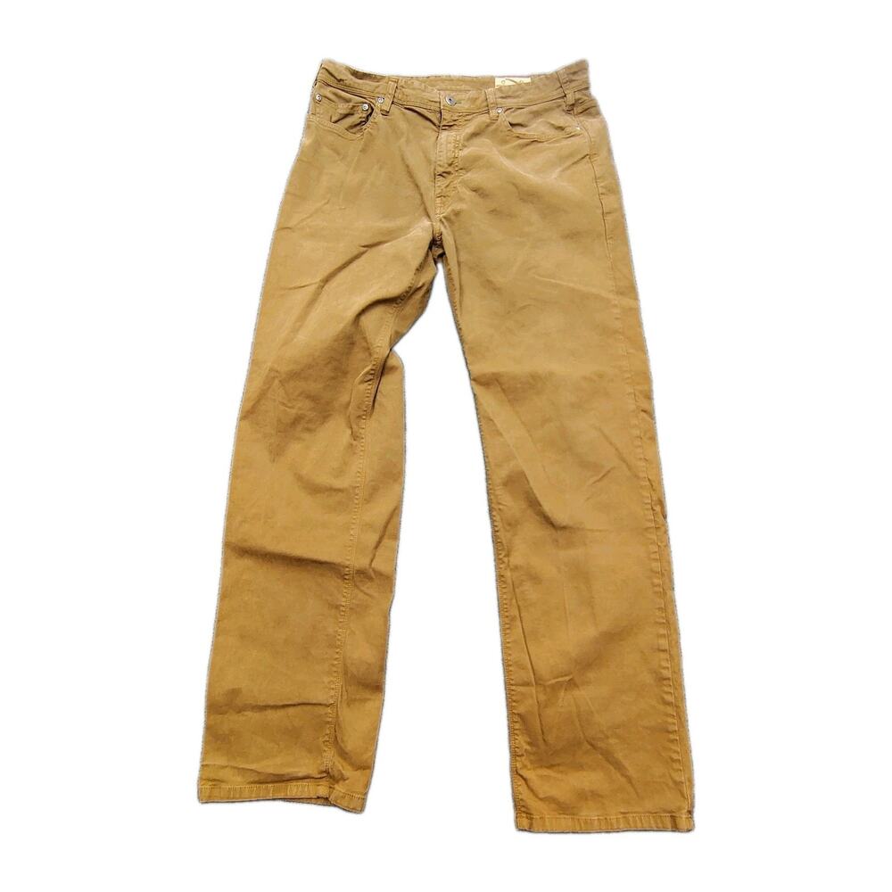 Orvis Five Pocket Brown Pants Mens Size 36x32 Fast Shipping Canvas Outdoor